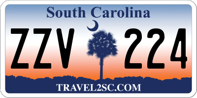 SC license plate ZZV224