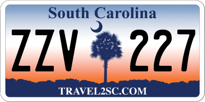 SC license plate ZZV227