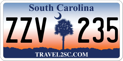 SC license plate ZZV235