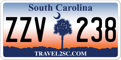 SC license plate ZZV238