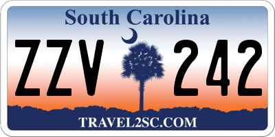 SC license plate ZZV242