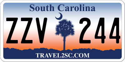 SC license plate ZZV244