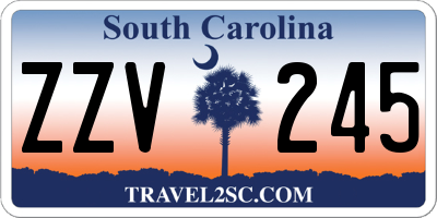 SC license plate ZZV245