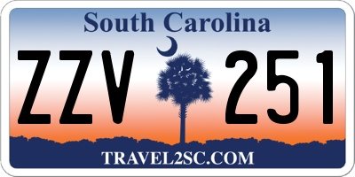 SC license plate ZZV251