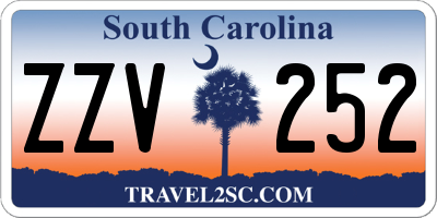 SC license plate ZZV252
