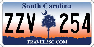 SC license plate ZZV254