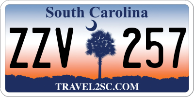 SC license plate ZZV257