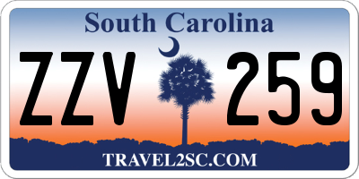 SC license plate ZZV259