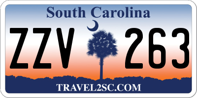 SC license plate ZZV263