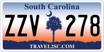 SC license plate ZZV278