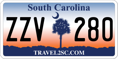 SC license plate ZZV280