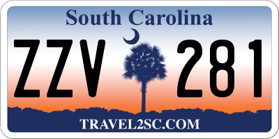 SC license plate ZZV281