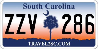 SC license plate ZZV286