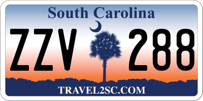 SC license plate ZZV288