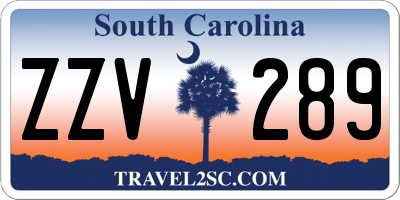 SC license plate ZZV289