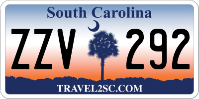 SC license plate ZZV292