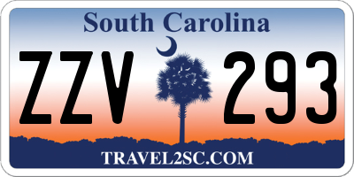 SC license plate ZZV293