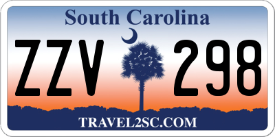 SC license plate ZZV298