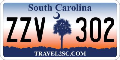 SC license plate ZZV302