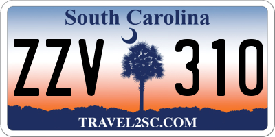 SC license plate ZZV310