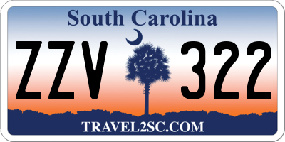 SC license plate ZZV322