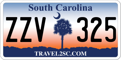 SC license plate ZZV325