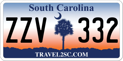 SC license plate ZZV332