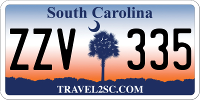 SC license plate ZZV335