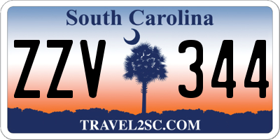 SC license plate ZZV344