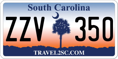 SC license plate ZZV350