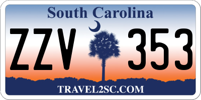 SC license plate ZZV353