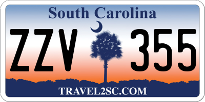 SC license plate ZZV355