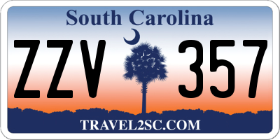 SC license plate ZZV357