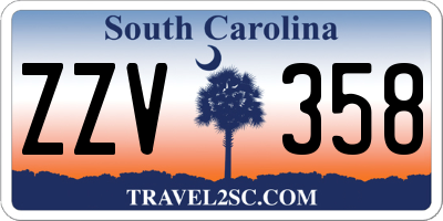 SC license plate ZZV358