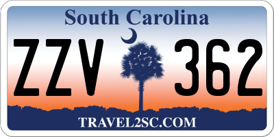 SC license plate ZZV362