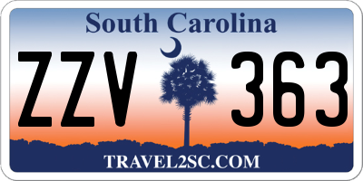 SC license plate ZZV363