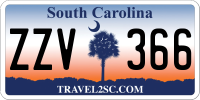 SC license plate ZZV366