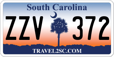 SC license plate ZZV372