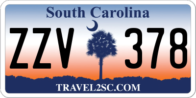 SC license plate ZZV378