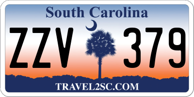 SC license plate ZZV379