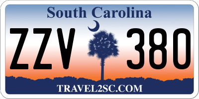 SC license plate ZZV380