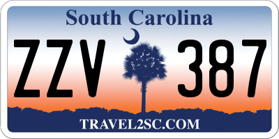 SC license plate ZZV387