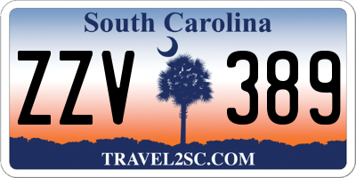 SC license plate ZZV389