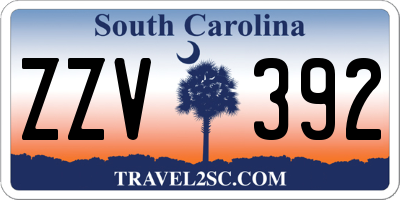 SC license plate ZZV392