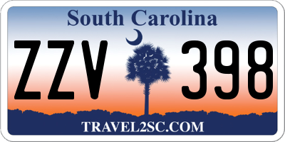 SC license plate ZZV398