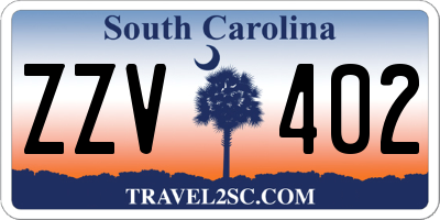 SC license plate ZZV402