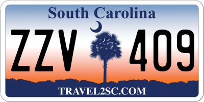 SC license plate ZZV409