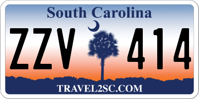 SC license plate ZZV414