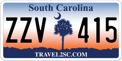 SC license plate ZZV415