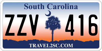 SC license plate ZZV416